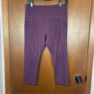 Zyia Active Woman’s Plum Purple Capri Sportswear Leggings Size 12